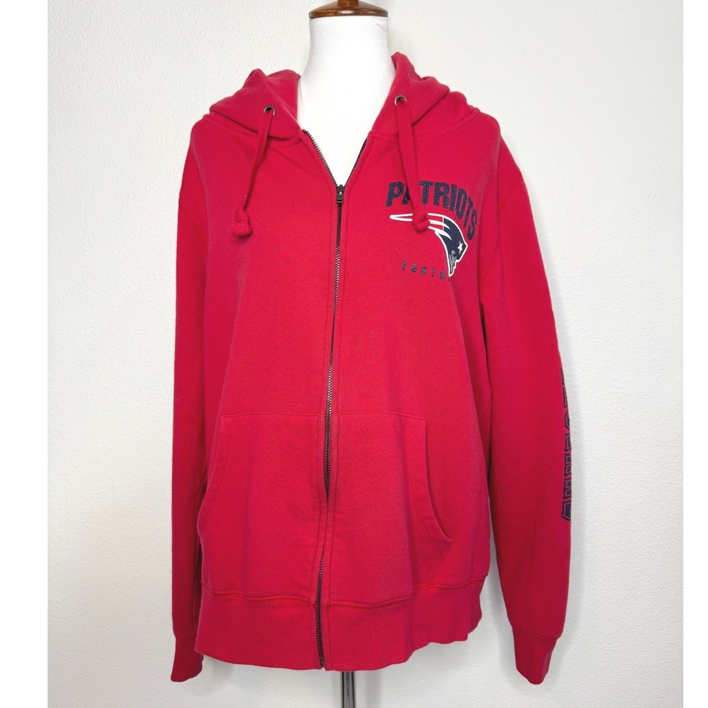 NEW ENGLAND PATRIOTS Womens Full Zip Hoodie Football Fan NFL Team Apparel
